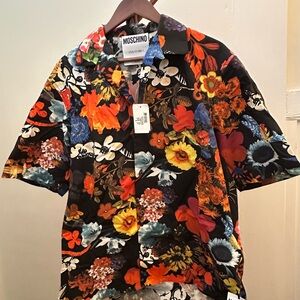 Moschino Black and Red Casual Button Down Shirt